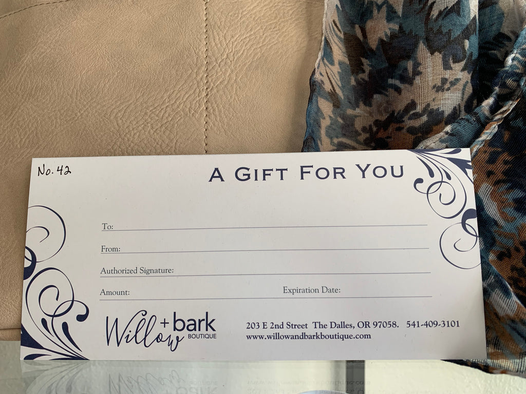 Willow + Bark Gift Certificate