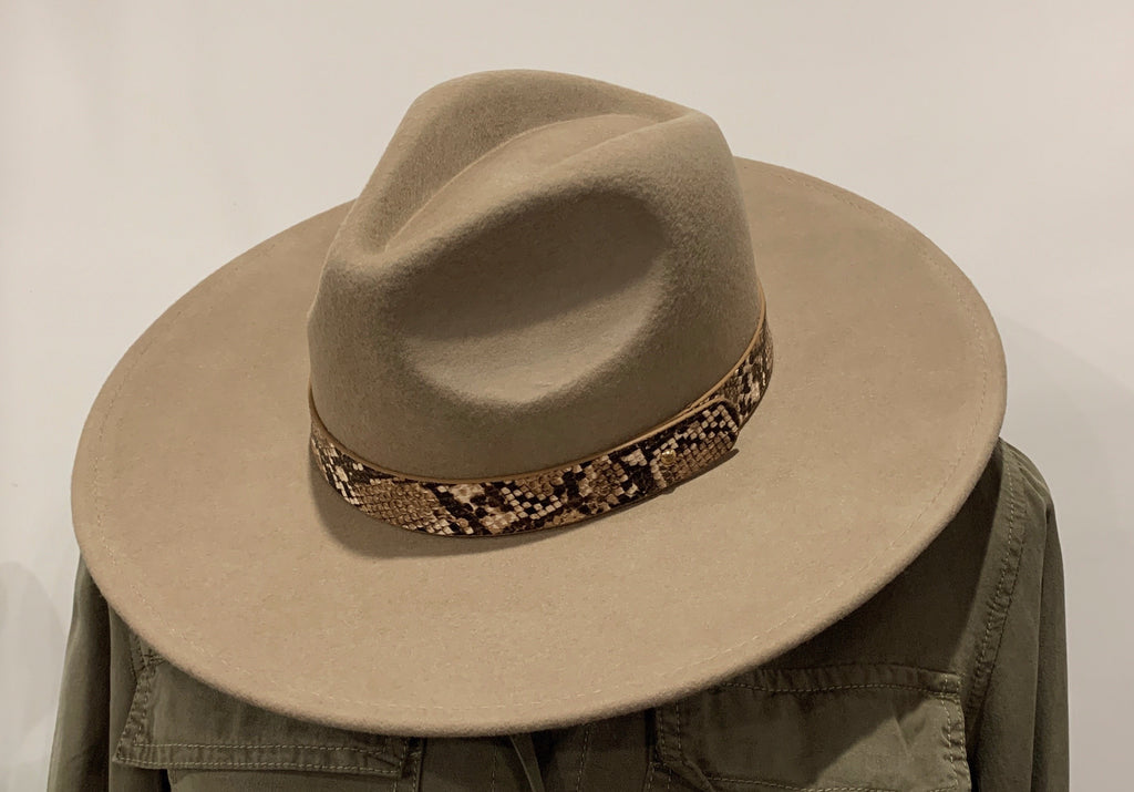 Lucca Couture Snake Trim Fedora Hat